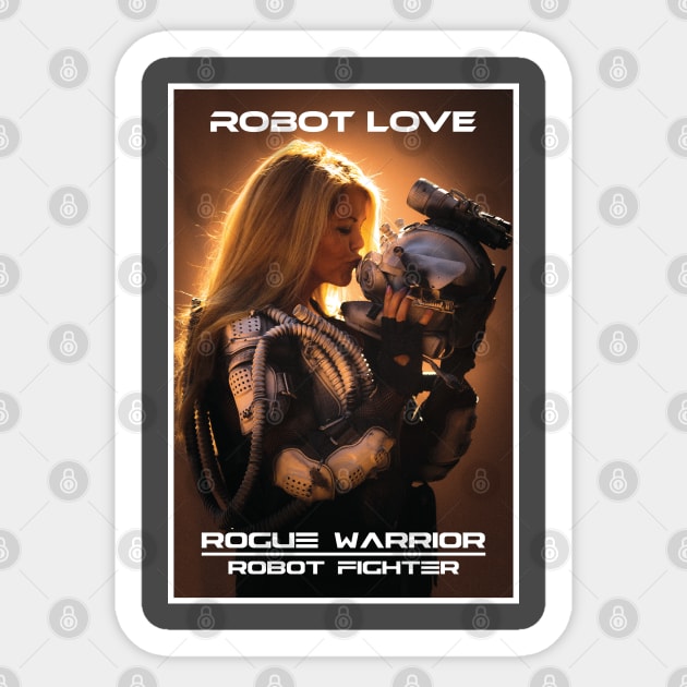 Robot Love Rogue Warrior Robot Fighter Dark Sticker by Empire Motion Pictures